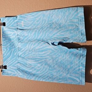 AYBL Light Blue Zebra Pattern Bike Shorts Size XL